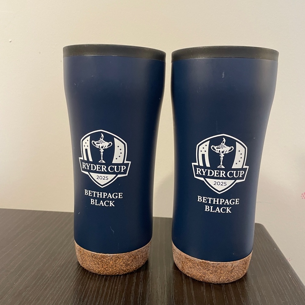 2025 Ryder Cup Pair Of Valhalla Tumblers (2) Bethpage Black PGA new 16 Oz.